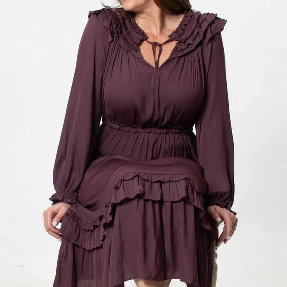 ⭐️CURRENT AIR DRESS WITH RUFFLE TRIM - Picture 2 of 6